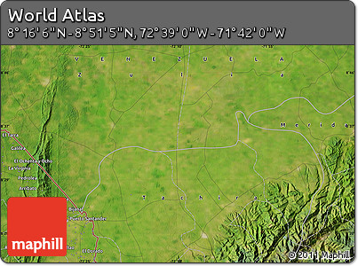 Satellite Map of the Area around 8° 33' 36" N, 72° 10' 30" W