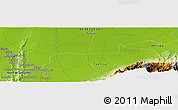 Physical Panoramic Map of the area around 8° 33' 36" N, 72° 10' 30" W