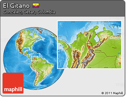 Physical Location Map of El Gitano