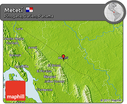 Physical 3D Map of Metetí