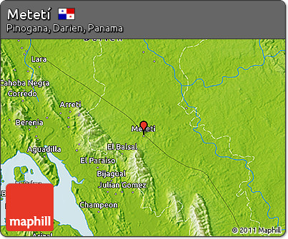 Physical 3D Map of Metetí