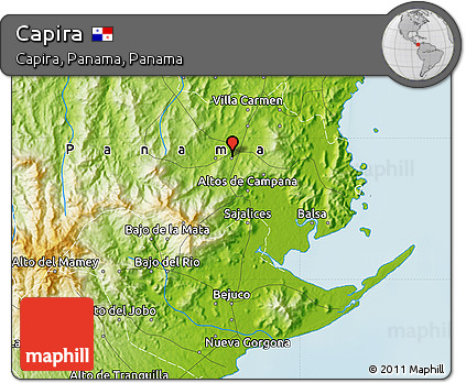 Physical Map of Capira