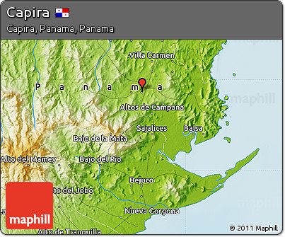 Physical Map of Capira