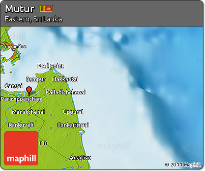 Mutur Sri Lanka Map Free Physical 3D Map Of Mutur