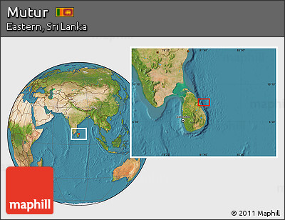 Mutur Sri Lanka Map Free Satellite Location Map Of Mutur