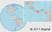 Gray Location Map of the area around 8° 33' 36" N, 81° 31' 30" W