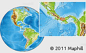 Physical Location Map of the area around 8° 33' 36" N, 81° 31' 30" W