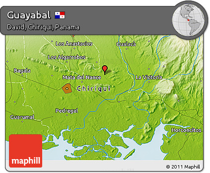 Physical 3D Map of Guayabal