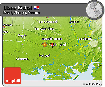 Physical 3D Map of Llano Bichal