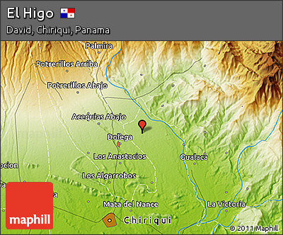 Physical 3D Map of El Higo