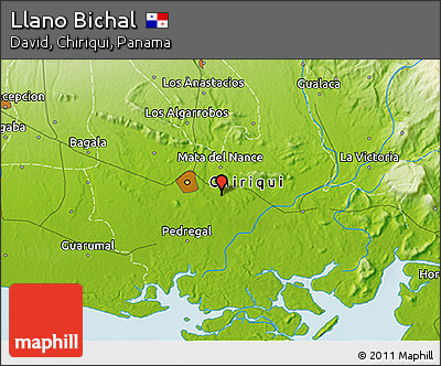 Physical 3D Map of Llano Bichal