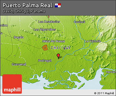 Physical 3D Map of Puerto Palma Real