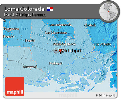 Political 3D Map of Loma Colorada