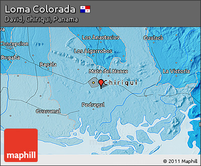 Political 3D Map of Loma Colorada