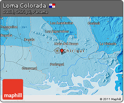 Political 3D Map of Loma Colorada