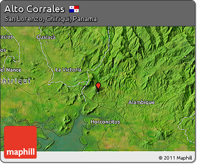 Satellite 3D Map of Alto Corrales