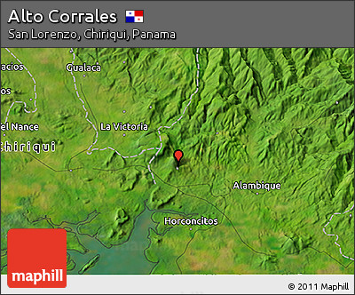 Satellite 3D Map of Alto Corrales