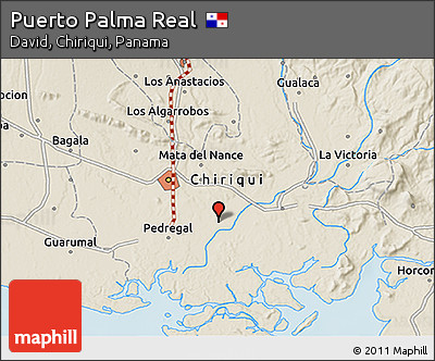 Shaded Relief 3D Map of Puerto Palma Real