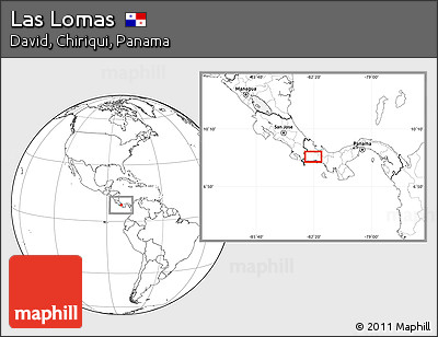 Blank Location Map of Las Lomas