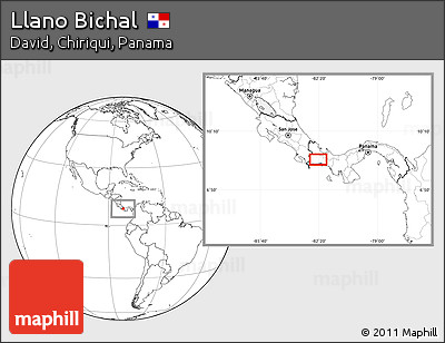 Blank Location Map of Llano Bichal