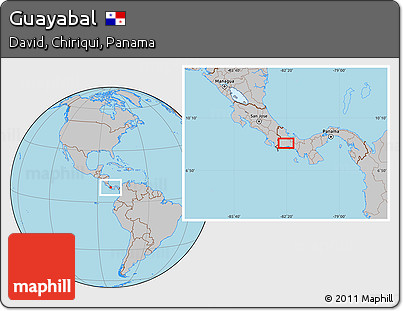 Gray Location Map of Guayabal