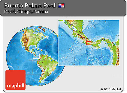 Physical Location Map of Puerto Palma Real