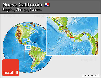 Physical Location Map of Nueva California