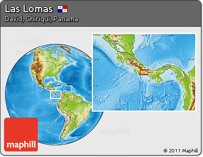 Physical Location Map of Las Lomas