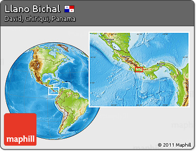 Physical Location Map of Llano Bichal