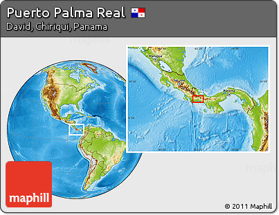 Physical Location Map of Puerto Palma Real