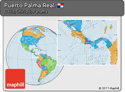 Political Location Map of Puerto Palma Real