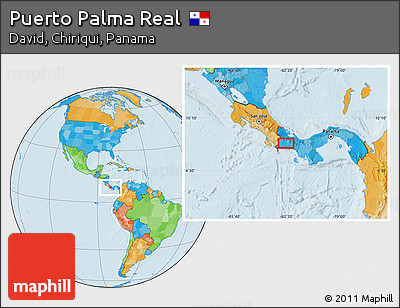 Political Location Map of Puerto Palma Real