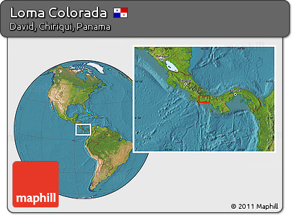 Satellite Location Map of Loma Colorada