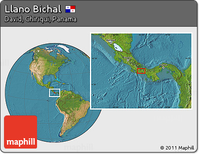 Satellite Location Map of Llano Bichal