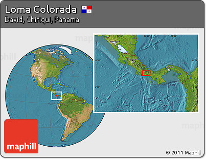 Satellite Location Map of Loma Colorada
