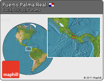 Satellite Location Map of Puerto Palma Real