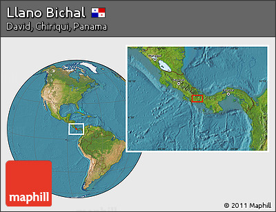 Satellite Location Map of Llano Bichal