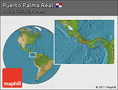 Satellite Location Map of Puerto Palma Real
