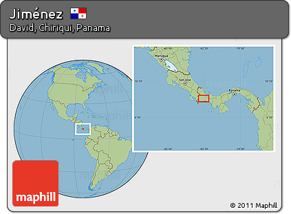 Savanna Style Location Map of Jiménez