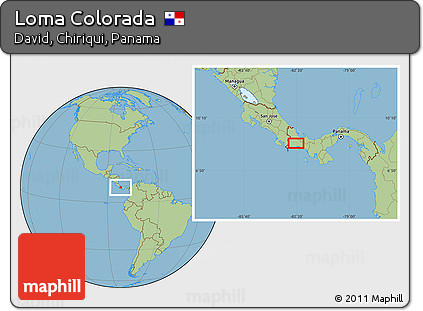 Savanna Style Location Map of Loma Colorada