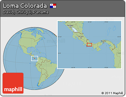 Savanna Style Location Map of Loma Colorada