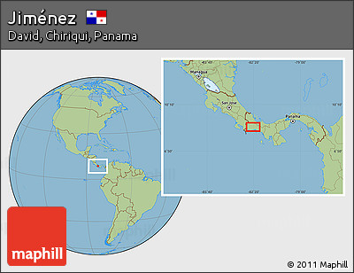 Savanna Style Location Map of Jiménez