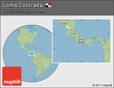 Savanna Style Location Map of Loma Colorada