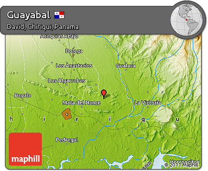Physical Map of Guayabal