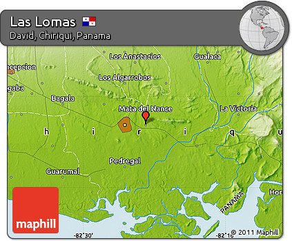 Physical Map of Las Lomas