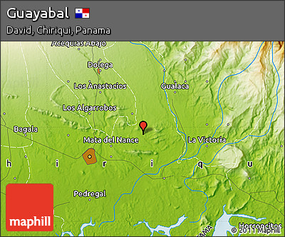 Physical Map of Guayabal