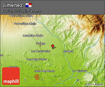 Physical Map of Jiménez