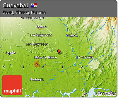 Physical Map of Guayabal