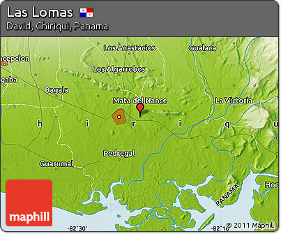 Physical Map of Las Lomas