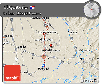 Shaded Relief Map of El Quiteño